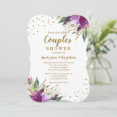 Invitation Aquarelle Purple Or Couples Couples Douche (Debout devant)