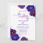 Invitation Aquarelle Purple Plum Royal Blue FlorMariage (Devant)