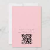 Invitation Aquarelle QR Anniversaire Shabby Chic Rose (Dos)