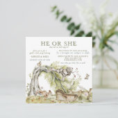 Invitation Aquarelle qu'il ou elle porte Révélation de genre (Debout devant)