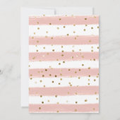 Invitation Aquarelle Rabbit et Baby shower de fleurs roses (Dos)