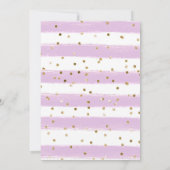 Invitation Aquarelle Rabbit et Baby shower Fleur sauvage (Dos)