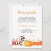 Invitation Aquarelle Raccoon Automne Baby Sprinkel (Devant)