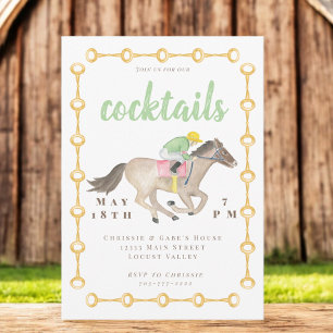 Invitation Aquarelle Race Cheval Equestria Cocktail