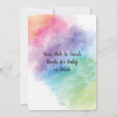 Invitation Aquarelle Rainbow Baby Ultrasound Douche (Dos)