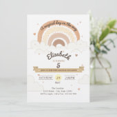 Invitation Aquarelle Rainbow Clauds Anniversaire (Debout devant)