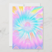 Invitation Aquarelle Rainbow Tie Dye Anniversaire (Dos)