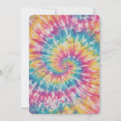 Invitation Aquarelle Rainbow Tie Dye Anniversaire de enfant l (Dos)