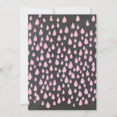 Invitation Aquarelle Raindrops Girls Baby shower (Dos)