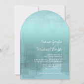 Invitation Aquarelle Réflexions Mariage Arc Turquoise ID774 (Devant)