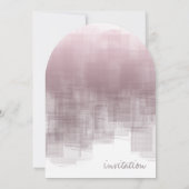 Invitation Aquarelle Réflexions Mariage Mauve Arch ID774 (Dos)