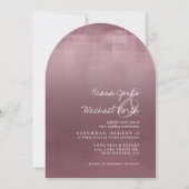 Invitation Aquarelle Réflexions Mariage Mauve Arch ID774 (Devant)