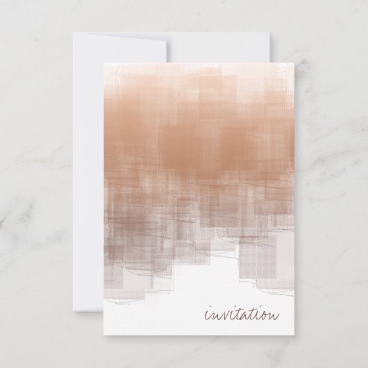 Invitation Aquarelle Réflexions Répétition Argile ID774 (Dos)