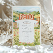 Invitation Aquarelle RENO Nevada Mountain View Mariage