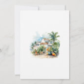 Invitation Aquarelle République Dominicaine Destination Maria (Dos)