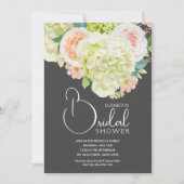 Invitation Aquarelle Ressort Fête des mariées florale (Devant)