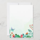 Invitation Aquarelle Ressort verdure Fête des mariées florale (Dos)
