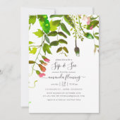 Invitation Aquarelle Ressort verdure Sip et voir (Devant)