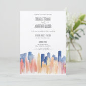 Invitation Aquarelle Retro New Orleans Destination Wedding (Debout devant)