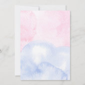 Invitation Aquarelle Révélation de genre garçon ou fille (Dos)