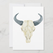 Invitation Aquarelle Rodéo Rustique | Fleurs de Mariage (Dos)