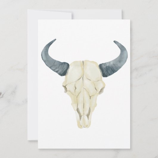 Invitation Aquarelle Rodéo Rustique | Fleurs de Mariage 2 (Dos)