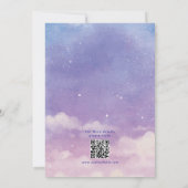 Invitation Aquarelle Roman Lune mariage Enregistrer la date (Dos)