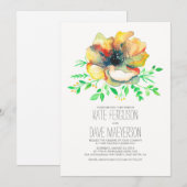 Invitation Aquarelle romantique Floral Summer Wedding Invite (Devant / Derrière)