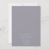 Invitation Aquarelle romantique Gris Roses rouges Mariage d'h (Dos)