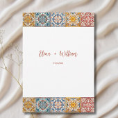 Invitation Aquarelle romantique Italie Destination Mariage