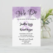 Invitation Aquarelle romantique lavande mariage (Debout devant)