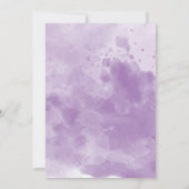 Invitation Aquarelle romantique lavande mariage (Dos)