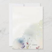 Invitation aquarelle rose (Dos)