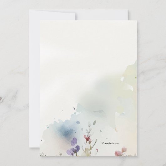 Invitation aquarelle rose (Dos)