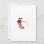 Invitation Aquarelle rose Aquarelle Fruit Citrus Floral Rose (Dos)