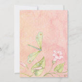 Invitation Aquarelle rose Baby shower de gloire du matin (Dos)