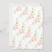 Invitation Aquarelle Rose Baby shower Floral Thé (Dos)