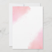 Invitation Aquarelle rose Ballons doux 16 Anniversaire (Dos)