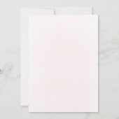 Invitation Aquarelle rose Baptême croix florale (Dos)