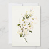 Invitation *~* Aquarelle Rose blanche Fête des mariées Lavand (Dos)