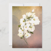 Invitation *~* Aquarelle Rose blanche Fête des mariées or (Dos)