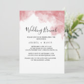 Invitation Aquarelle Rose Blush & Gold Mariage Brunch (Debout devant)