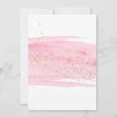 Invitation Aquarelle rose Blush & Gold Sparkday 1er anniversa (Dos)