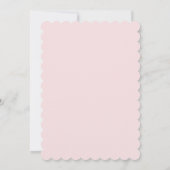 Invitation Aquarelle rose Bow Girl Baby shower Élégant Blush (Dos)