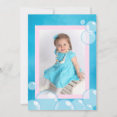 Invitation Aquarelle rose Caoutchouc Canard 1er Anniversaire (Dos)