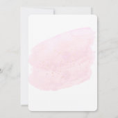 Invitation Aquarelle rose Champagne Bubbles Élégant (Dos)