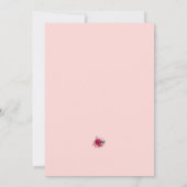 Invitation Aquarelle rose chaud Fête des mariées florale (Dos)