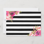 Invitation Aquarelle rose chaud Floral Enregistrer la date (Dos)