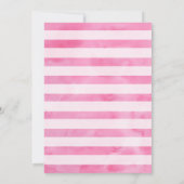 Invitation Aquarelle rose colorée Flamingle Anniversaire (Dos)