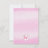 Invitation Aquarelle rose communion (Dos)